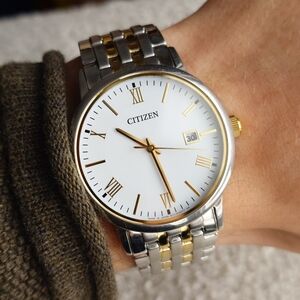 Citizen Solar Eco-Drive E111-S067901 Sapphire Two-Tone Quartz 37mm Men's Watch